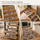 📢📢50%  OFF !! ⏰Cobblestone Pattern Diatomite Stair Tread Mat Water Absorbent Non Slip Trimmable Step Rug Easy to Clean