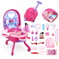 📢📢40%  OFF !! ⏰Kids’ Pretend Makeup Vanity Suitcase – Portable Dress-Up Toy Set for Girls