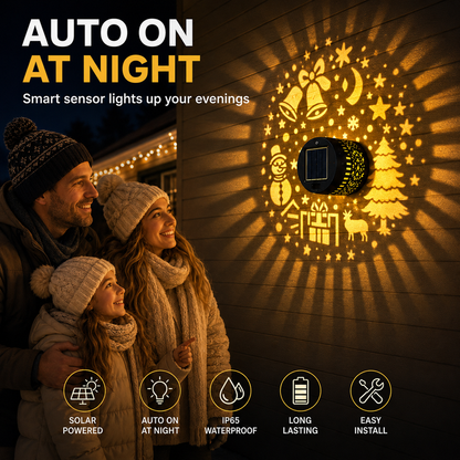 📢📢50%  OFF !! ⏰Solar Outdoor Decorative Wall Projection Light