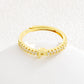 Minimalist Adjustable Initial Ring for Women