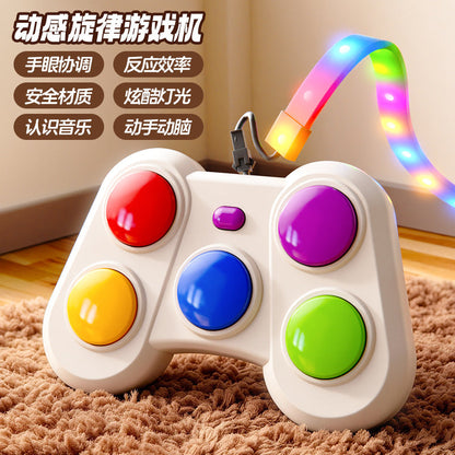 📢📢50%  OFF !! ⏰Handheld Light-Up Memory Game for Kids – Musical Electronic Toy with Dual Game Modes