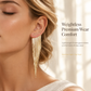 Gold Long Tassel Dangle Earrings Statement Irregular Beveled Drop Earrings for Women 1 Pair