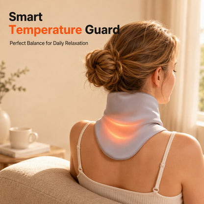 📢📢40%  OFF !! ⏰Electric Heated Neck Wrap Rechargeable Graphene Heating Neck Scarf with Massage for Cervical Spine Warmth and Support