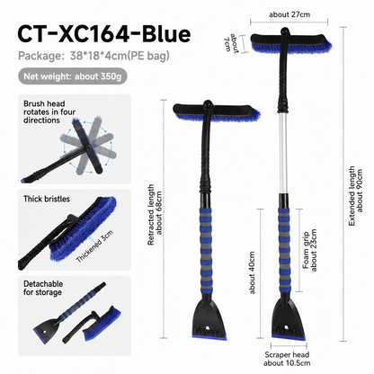 📢📢40%  OFF !! ⏰Car Scraper and Snow Shovel Winter Snow Removal Tool