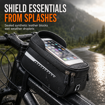 📢📢40%  OFF !! ⏰Waterproof Bicycle Front Frame Bag Top Tube Cycling Bag with Phone Holder for Mountain and Road Bikes