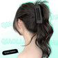 Gift Choice - Soft Natural Shark Clip Half High Ponytail Wig