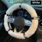 Gift Choice - Warm Plush Car Steering Wheel Cover with Rhinestone