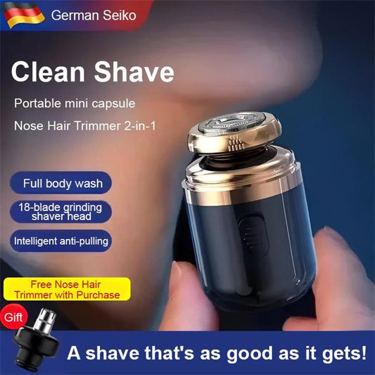 Convenient Capsule 2-in-1 Shaver, Multi-functional Electric Smart Razor, Mini Beard Trimmer